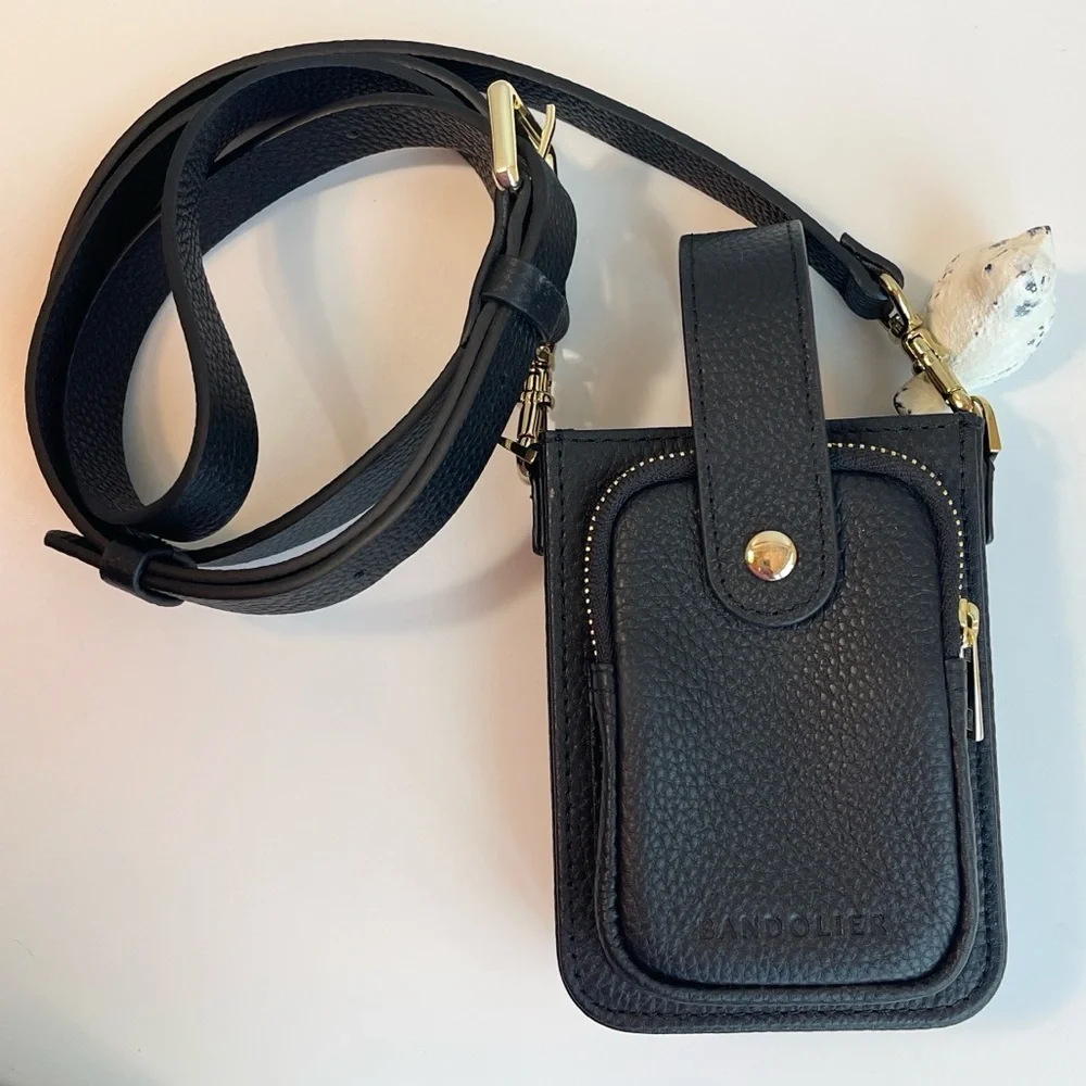 Bandolier Hailey Holster Crossbody Phone Bag In Black/Gold